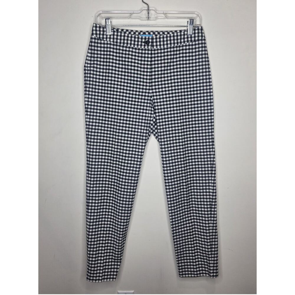 J McLaughlin black white gingham buffalo plaid cotton pants - 4